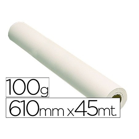 Papel reprografia grafic 100 grs. para plotter -papel estucado blanco mate 610x45 mts. 1440 dpi