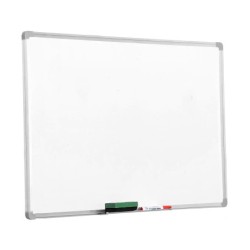 Pizarra blanca q-connect laminada marco de aluminio 150x100 cm
