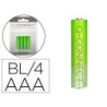 Pila q-connect alcalina aaa blister con 4 unidades