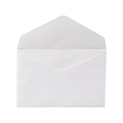 Sobre liderpapel n.21 blanco c6 114x162 mm engomado solapa de pico caja de 500 unidades