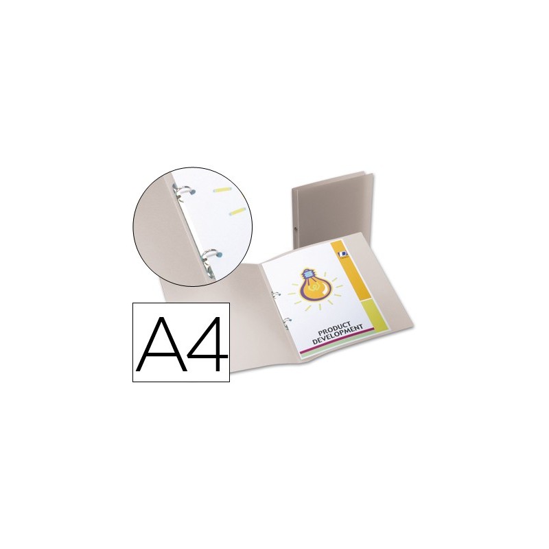 Carpeta liderpapel 2 anillas redondas mini 15 mm 49074 polipropileno din a4 transparente