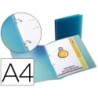 Carpeta liderpapel 2 anillas redondas mini 15 mm 49072 polipropileno din a4 azul translucido
