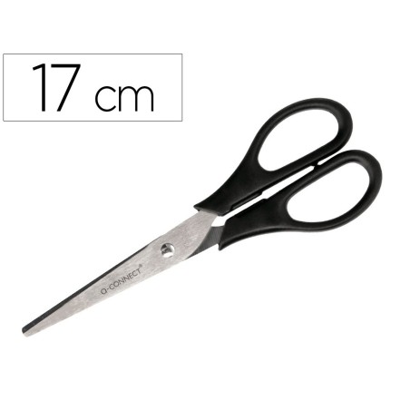 Tijera oficina q-connect inoxidable 7\ 17 cm blister