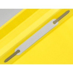Carpeta dossier fastener plastico q-connect din a4 amarilla