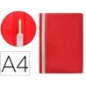 Carpeta dossier fastener plastico q-connect din a4 roja