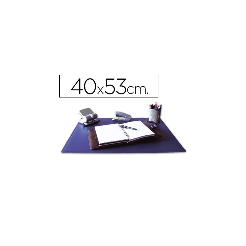 Vade sobremesa q-connect azul polipropileno azul 40x53 cm