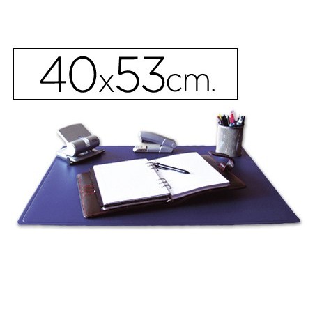 Vade sobremesa q-connect azul polipropileno azul 40x53 cm