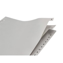 Separador alfabetico q-connect plastico a-z din a4 multitaladro