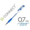 Boligrafo q-connect tinta gel azul 0,7 mm sujecion de caucho