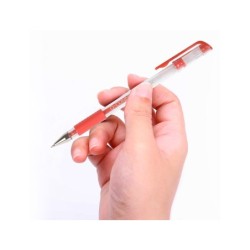 Boligrafo q-connect tinta gel rojo 0,7 mm sujecion de caucho