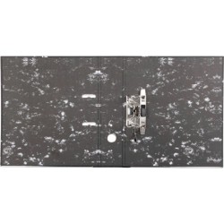 Archivador de palanca liderpapel carton forrado din a4 jaspeado negro sin caja-con rado