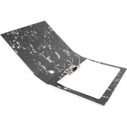 Archivador de palanca liderpapel carton forrado din a4 jaspeado negro sin caja-con rado
