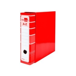 Archivador de palanca liderpapel a4 filing system forrado sin rado lomo 80mm rojocon caja y compresor metalico