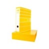 Archivador de palanca liderpapel a4 filing system forrado sin rado lomo 80mm amarillo con caja y compresor metal