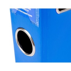 Archivador de palanca liderpapel a4 documenta forrado pvc con rado lomo 52mm azul compresor metalico