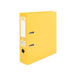 Archivador de palanca liderpapel a4 documenta forrado pvc con rado lomo 75mm amarillo compresor metalico