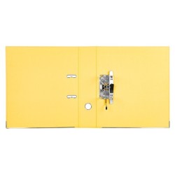 Archivador de palanca liderpapel a4 documenta forrado pvc con rado lomo 75mm amarillo compresor metalico