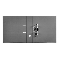 Archivador de palanca liderpapel a4 documenta forrado pvc con rado lomo 75mm negro compresor metalico