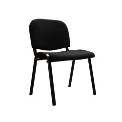 Silla confidente q-connect apilable tapizada sin ruedas 910mm alto 460mm largo 440mm profundidad negro