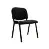 Silla confidente q-connect apilable tapizada sin ruedas 910mm alto 460mm largo 440mm profundidad negro