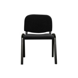 Silla confidente q-connect apilable tapizada sin ruedas 910mm alto 460mm largo 440mm profundidad negro