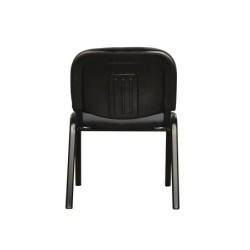 Silla confidente q-connect apilable tapizada sin ruedas 910mm alto 460mm largo 440mm profundidad negro