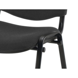 Silla confidente q-connect apilable tapizada sin ruedas 910mm alto 460mm largo 440mm profundidad negro
