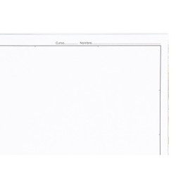 Bloc dibujo liderpapel lineal encolado 230x325mm 20 hojas 130 gr/m2 con recuadro