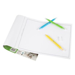 Bloc dibujo liderpapel lineal encolado 230x325mm 20 hojas 130 gr/m2 con recuadro