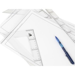 Bloc dibujo liderpapel lineal arquitectura 230x325 mm 20 hojas 130g/m2 con recuadro perforado