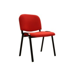 Silla confidente q-connect apilable tapizada sin ruedas 910mm alto 460mm largo 440mm profundidad rojo