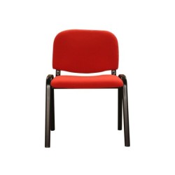 Silla confidente q-connect apilable tapizada sin ruedas 910mm alto 460mm largo 440mm profundidad rojo