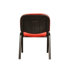 Silla confidente q-connect apilable tapizada sin ruedas 910mm alto 460mm largo 440mm profundidad rojo