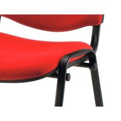 Silla confidente q-connect apilable tapizada sin ruedas 910mm alto 460mm largo 440mm profundidad rojo