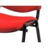 Silla confidente q-connect apilable tapizada sin ruedas 910mm alto 460mm largo 440mm profundidad rojo