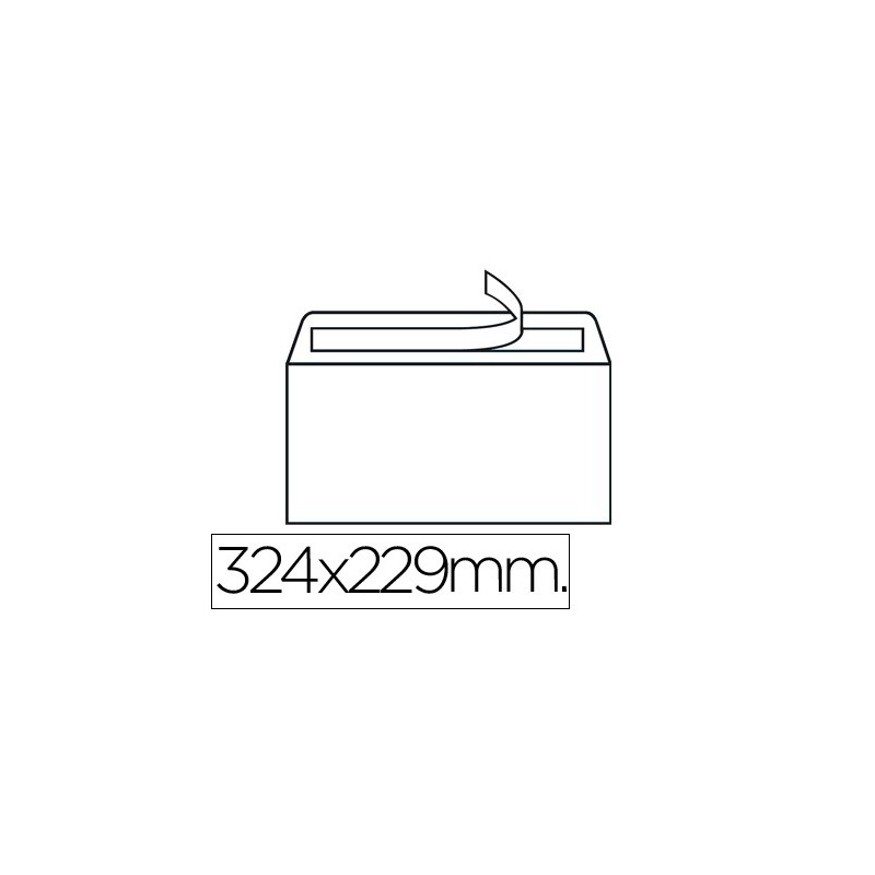 Sobre liderpapel n.14 blanco din c4 229x324 mm tira de silicona caja de 250 unidades