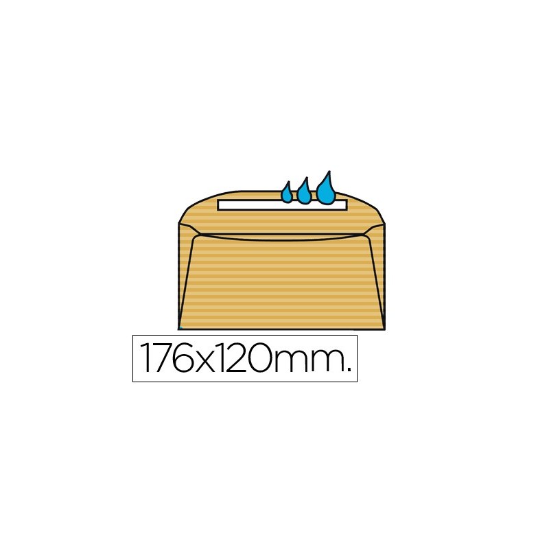 Sobre liderpapel n.8 crema comercial normalizado 120x176mm engomado caja de 500 unidades