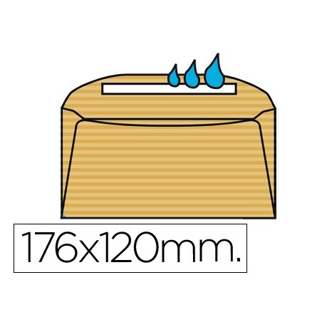 Sobre liderpapel n.8 crema comercial normalizado 120x176mm engomado caja de 500 unidades