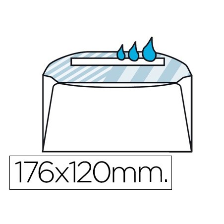 Sobre liderpapel n.7 blanco comercial normalizado 120x176mm engomado caja de 500 unidades