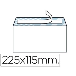 Sobre liderpapel n.5 blanco americano 115x225mm tira de silicona open system caja de 500 unidades