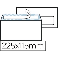 Sobre liderpapel n.4 blanco americano ventana derecha 115x225mm tira silicona open system caja de 500 unidades