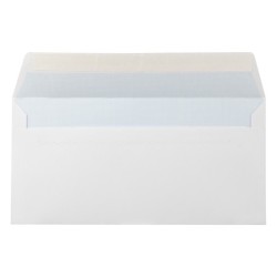 Sobre liderpapel n.5 blanco americano 115x225mm tira de silicona open system caja de 500 unidades