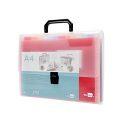 Carpeta liderpapel clasificador fuelle 45134 polipropileno a4 transparente spectrafile 13 departamentos