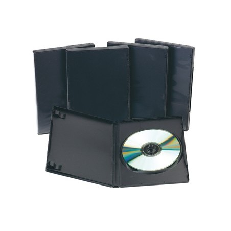 Caja dvd q-connect -con interior negro -pack de 5 unidades