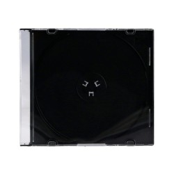 Caja de cd q-connect slim -con interior negro -pack de 25 unidades