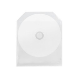 Sobre para cd q-connect polipropileno con solapa -pack de 50 unidades