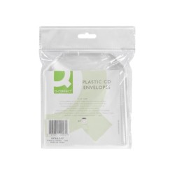 Sobre para cd q-connect polipropileno con solapa -pack de 50 unidades