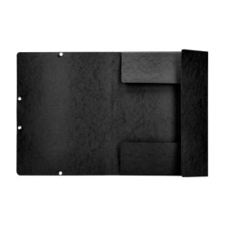 Carpeta q-connect gomas kf02169 carton simil-prespan solapas 320x243 mm negra