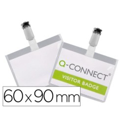 Identificador con pinza q-connect kf01562 60x90 mm cerrada
