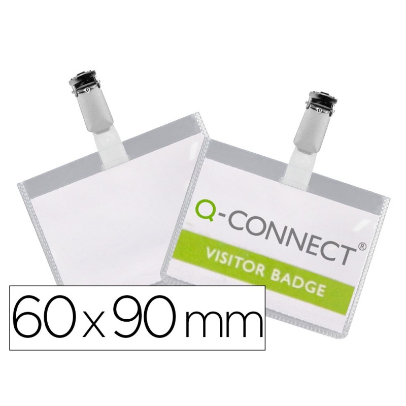 Identificador con pinza q-connect kf01562 60x90 mm cerrada